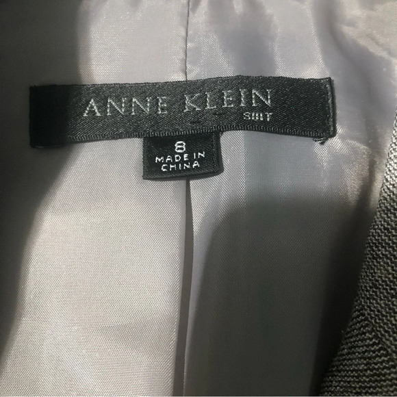 Anne Klein Blazer - Grey - 3 Button Front Shoulder Pads  Size 8 - Picture 5 of 10